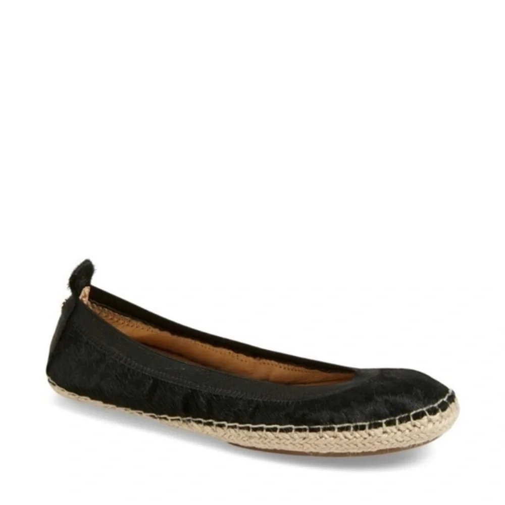 Yosi Samra Foldable Calf Hair Espadrille Flat